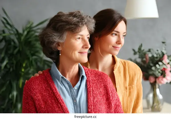 Mother and Daughter Bonding Moment