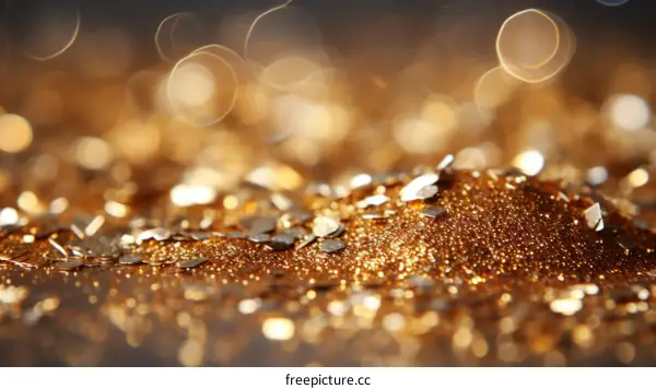 Golden Glitter Texture Background