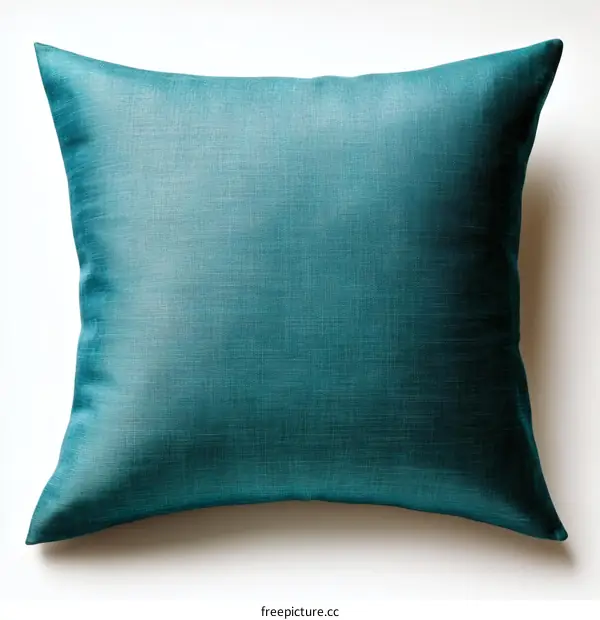 Teal Colored Square Decorative Throw Pillow