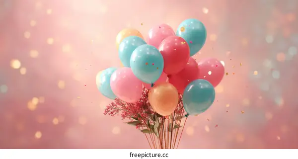 Celebration Balloons Festive Background