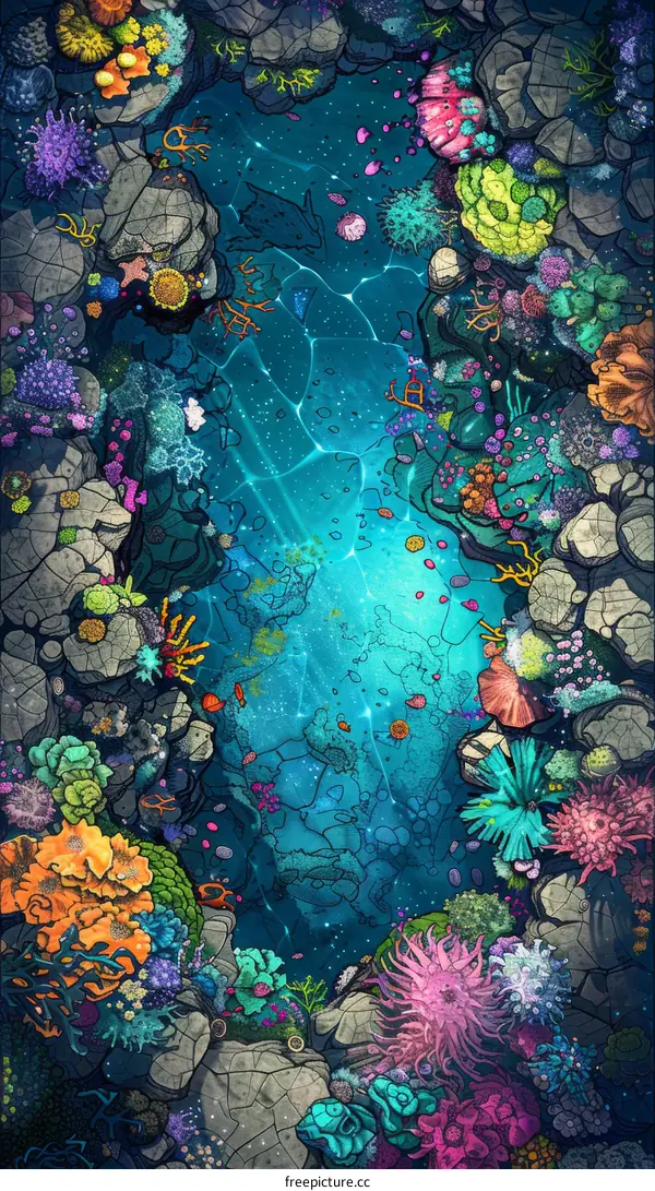 The Vibrant Coral Reef Ecosystem Under The Sea