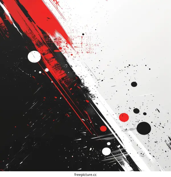 Black and red abstract painting