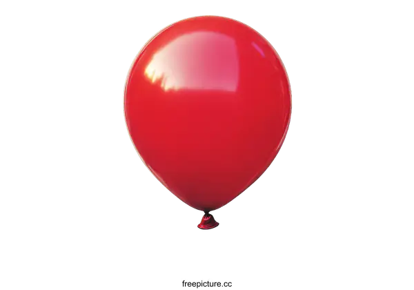 [Transparent Background PNG]Single Red Balloon Against White Background