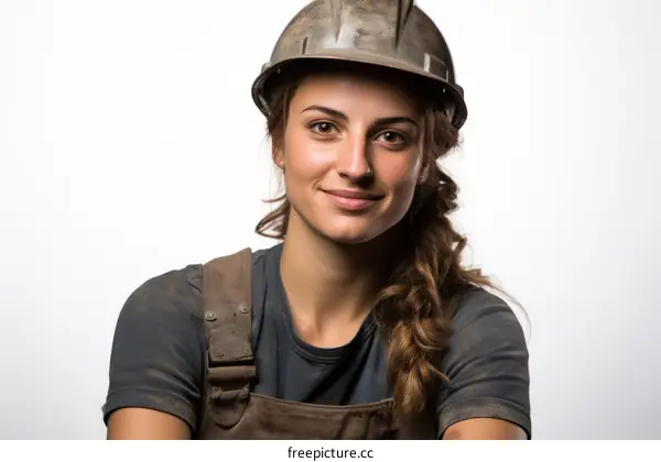 portrait of a female miner