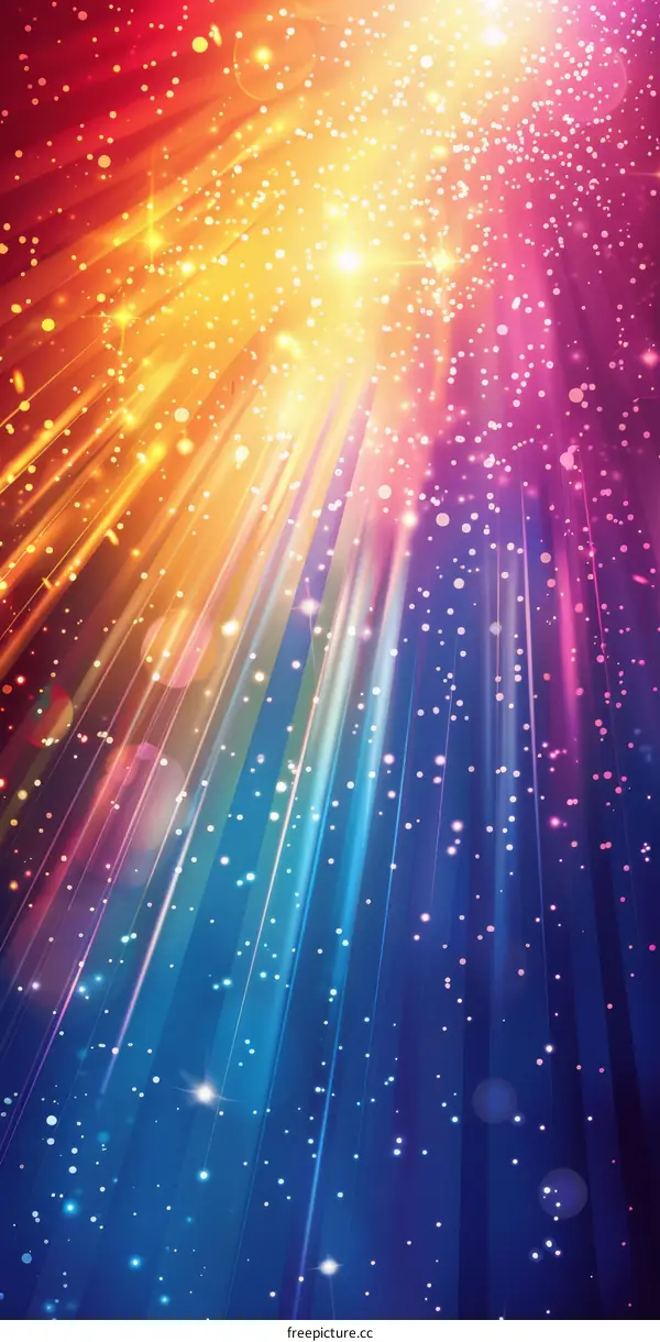 Radiant Multicolored Light Rays