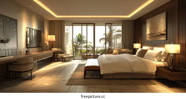 Luxury Hotel Bedroom Interior Design