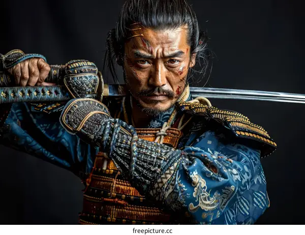 Portrait of a samurai warrior