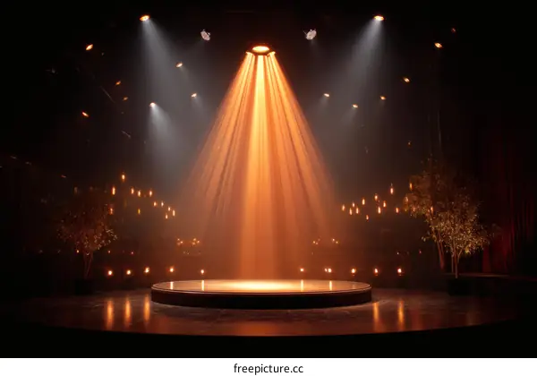 Stage Lighting Design with Spotlight Beams