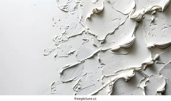White Abstract Acrylic Paint Texture Background
