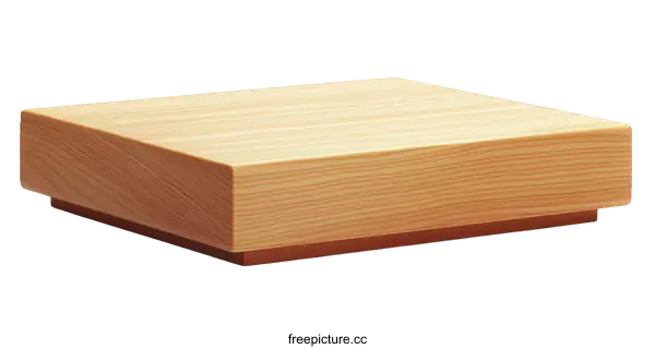 [Transparent Background PNG]Wooden Square Coffee Table Illustration