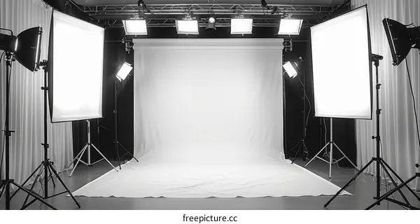 Black and White Photography Studio Setup