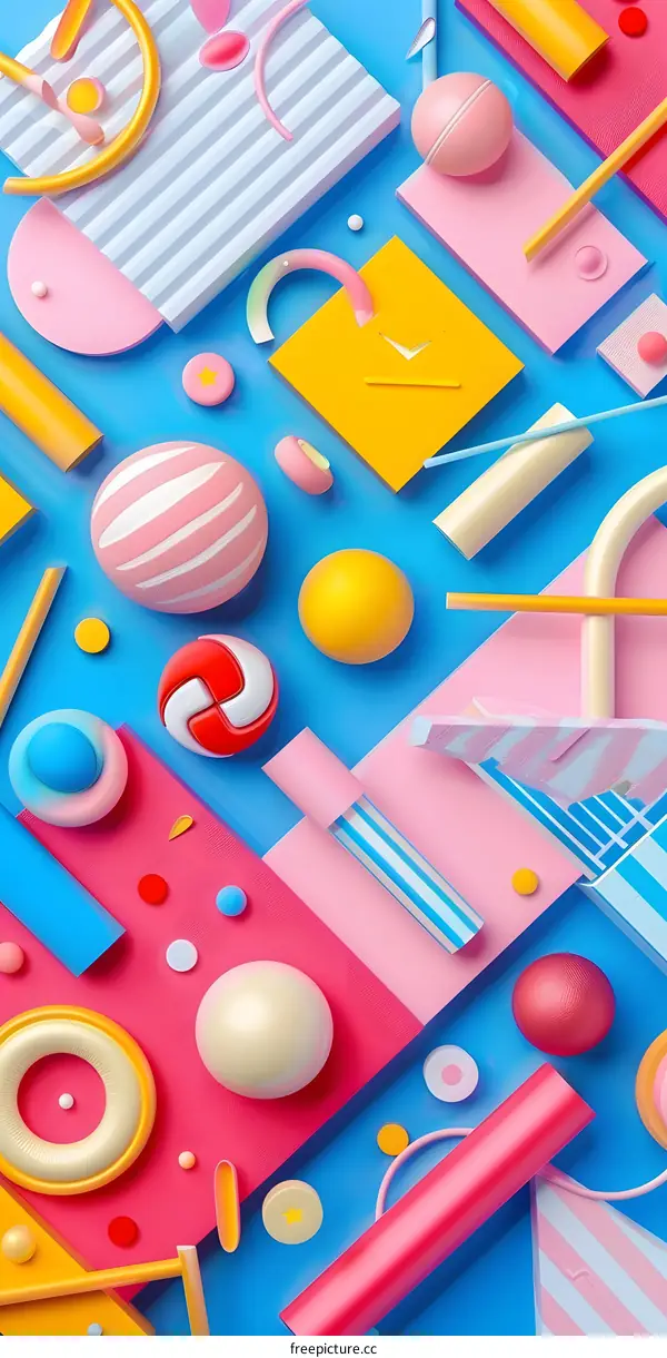 Abstract Colorful Geometric Shapes Background