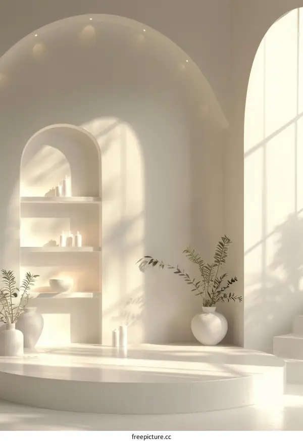 Minimalist White Room Interior Design