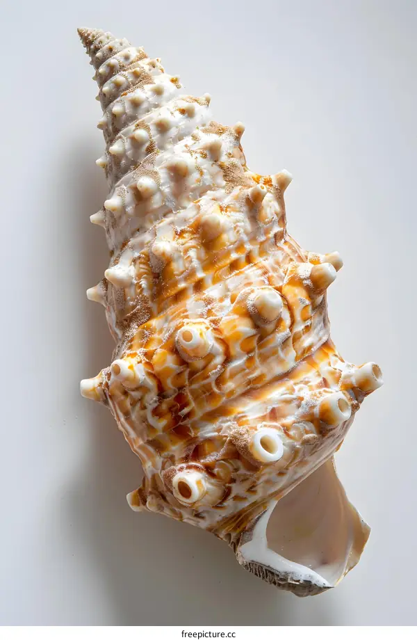 Seashell on White Background