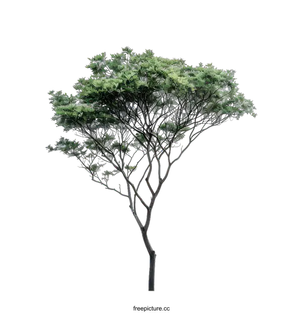 [Transparent Background PNG]Green Tree Isolated on White Background