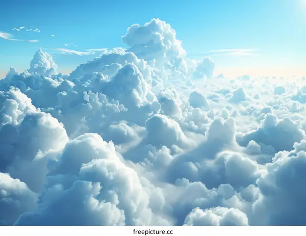 Aerial View of a Sea of Clouds: A Breathtaking Natural Landscape