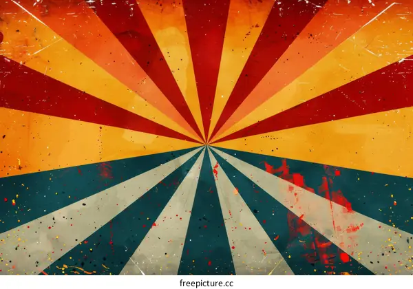 Vivid retro rays background