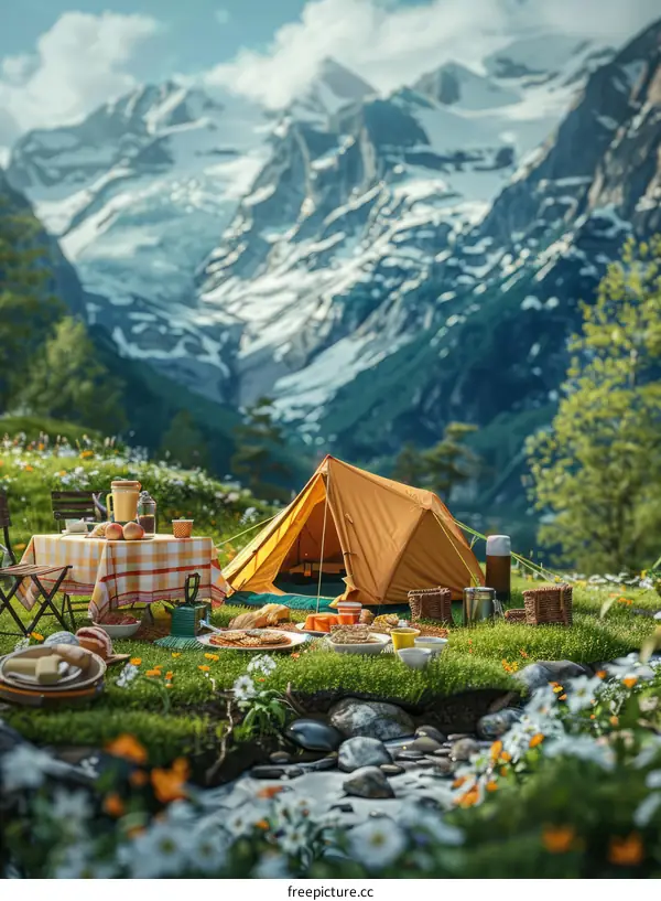 Camping in the mountains