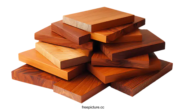 [Transparent Background PNG]Assortment of Wood Planks for Crafting