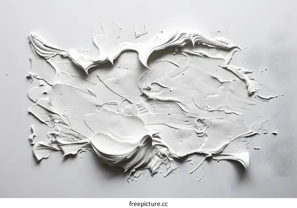White Oil Paint Texture Close Up