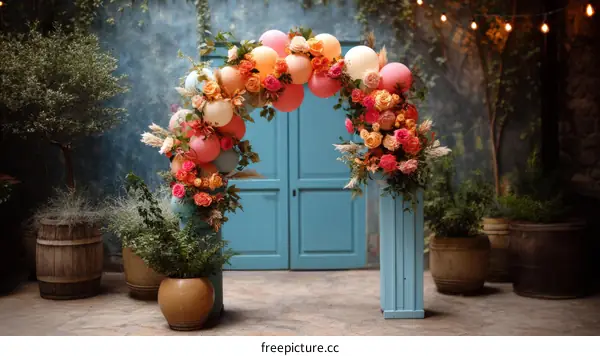 Colorful Balloon Archway Decoration