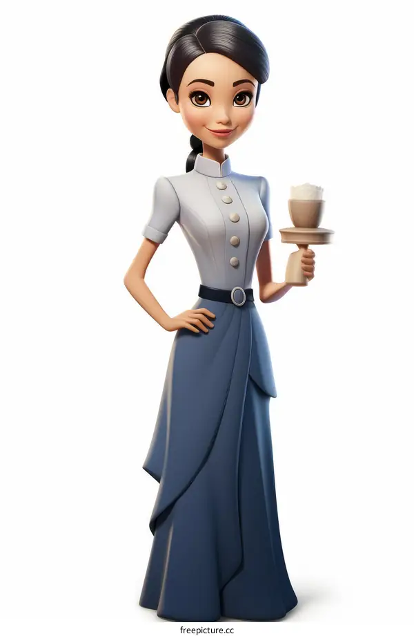 Victorian Woman with Coffee