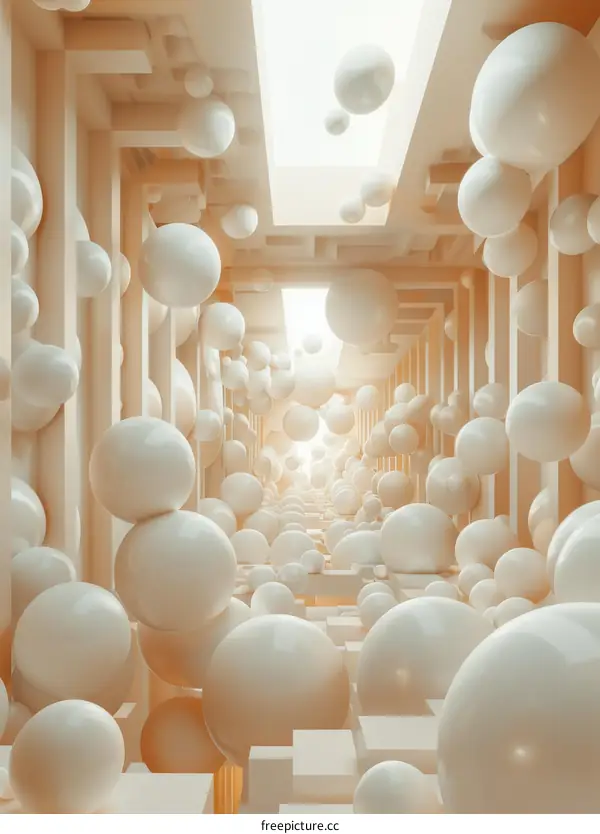 Abstract Geometric Space Filled with Balls