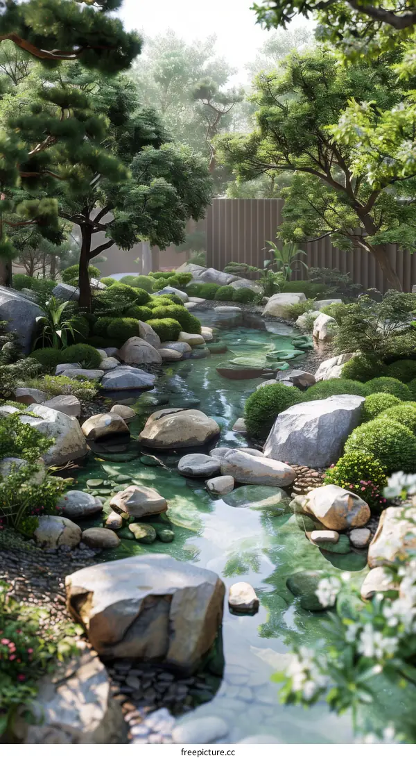 Zen Garden in Japanese Style