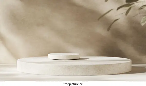 Beige Minimalist Product Display Stage