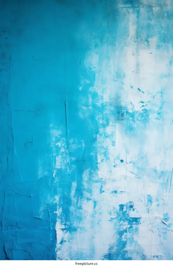 Blue and white abstract painting