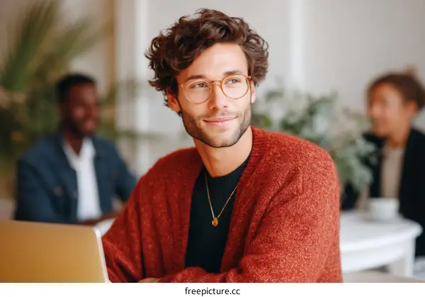 Casual Business Meeting In Modern Coffee Shop