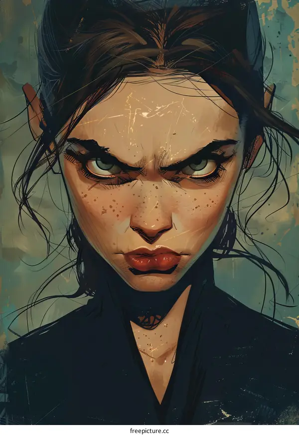 portrait of a determined young woman