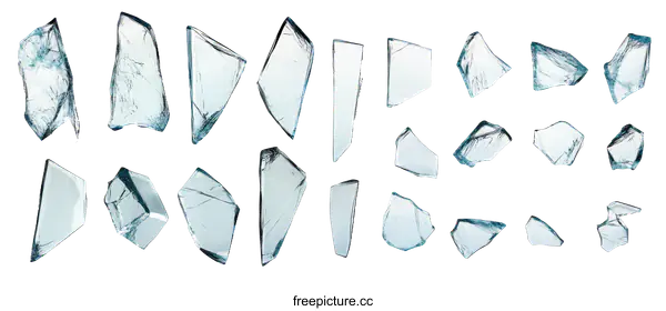 [Transparent Background PNG]Shattered Glass Pieces Collection