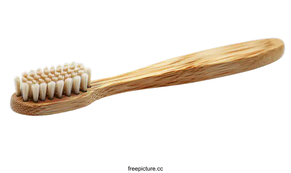 [Transparent Background PNG]Natural Bamboo Toothbrush with Soft Bristles