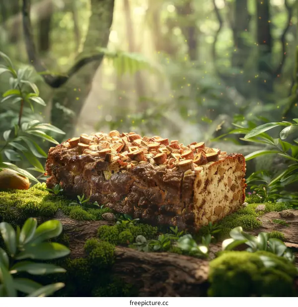 Delicious Cake in a Mystical Forest
