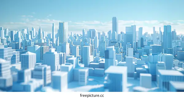 Digital Cityscape Illustration