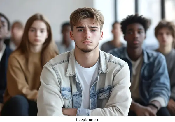 Diverse Group of Teenagers in a Classroom Setting