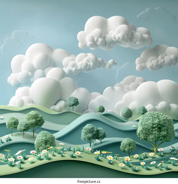 An enchanting countryside illustration