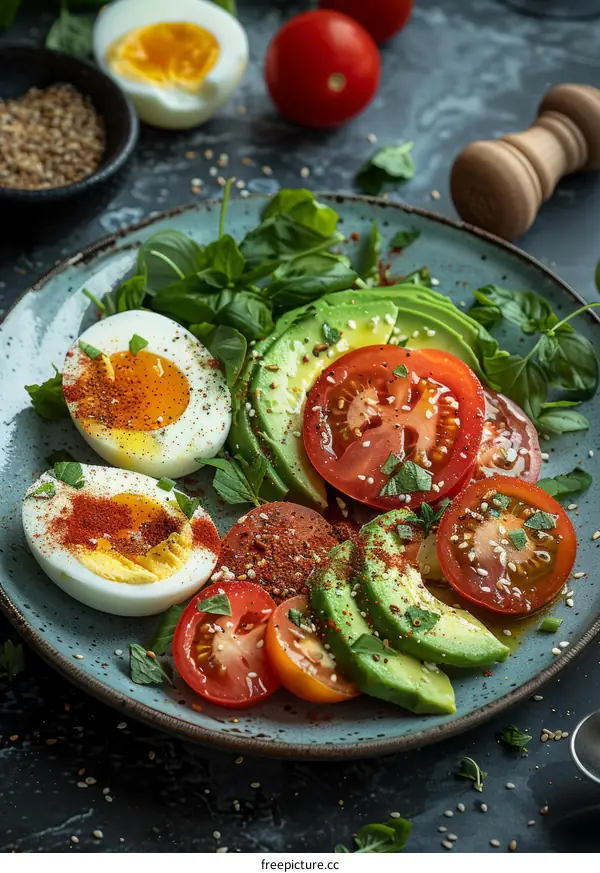 Nutritious Avocado and Tomato Salad for Breakfast, Lunch, and Dinner