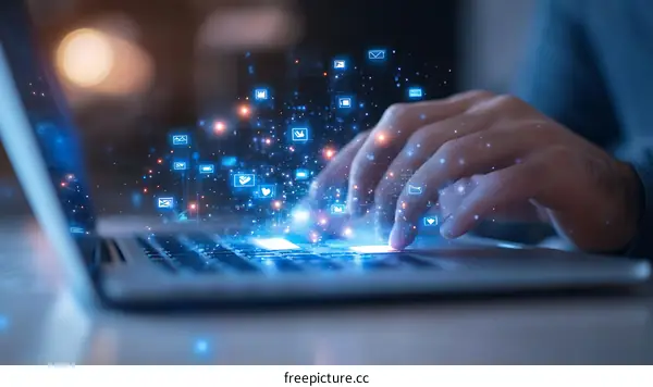 Digital Communication on Laptop