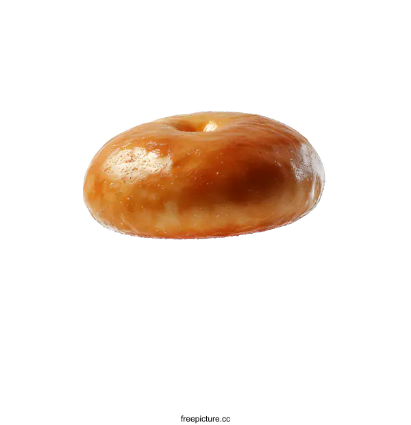 [Transparent Background PNG]Freshly baked bagel on white background