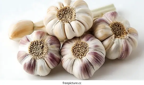 Close-up of Fresh Garlic Bulbs