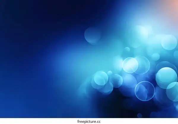 Abstract Blue Light Bokeh Background Design