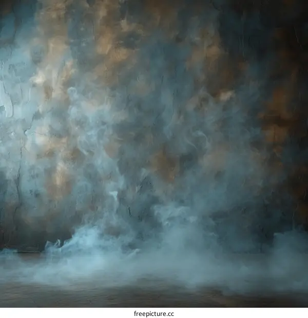 Blue and brown foggy grunge background