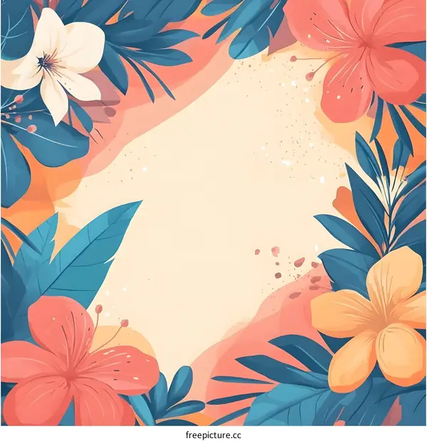 Tropical Floral Background Design