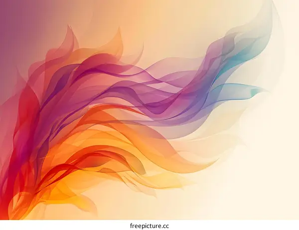 Abstract Colorful Wavy Lines Background