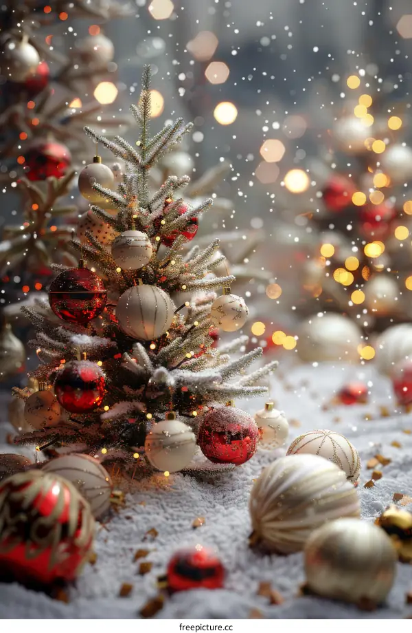 Delighted Family Around Christmas Tree