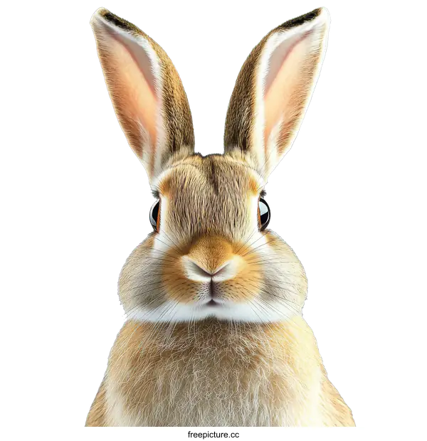 [Transparent Background PNG]Close-up Portrait of a Cute Rabbit