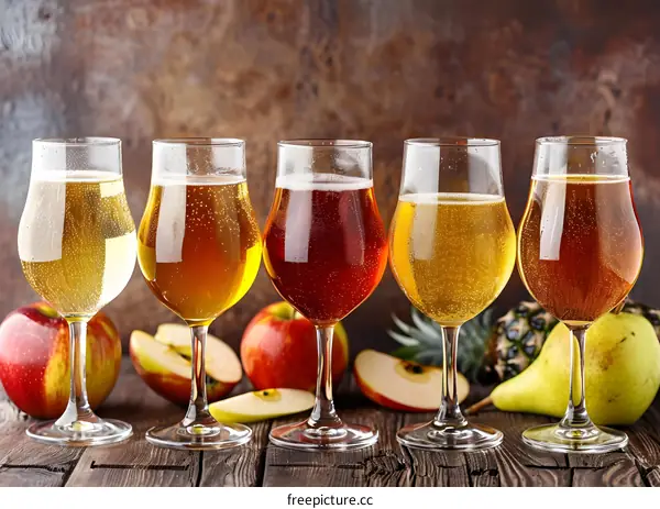 Apple Cider Variety Tasting with Fresh Fruit