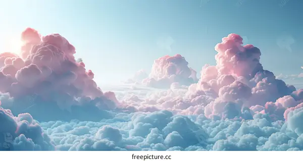 Captivating Sky Canvas in Pink and Blue